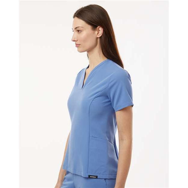 no-logo Jaanuu Ladies Calix Fit & Flare Scrub V-Neck Top-Thread Logic-Thread Logic