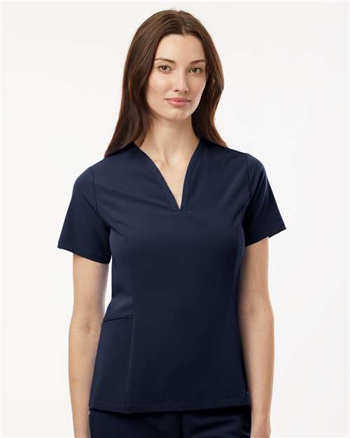 no-logo Jaanuu Ladies Calix Fit & Flare Scrub V-Neck Top-Thread Logic-Thread Logic