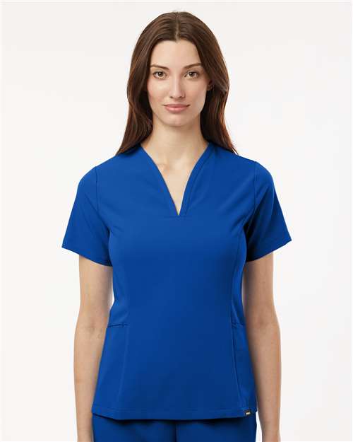 no-logo Jaanuu Ladies Calix Fit & Flare Scrub V-Neck Top-Thread Logic-Thread Logic