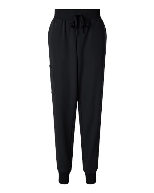 no-logo Jaanuu Ladies Silex Knit-Waist Scrub Joggers (SOLD BLANK)-Jaanuu-Black-XS-Thread Logic