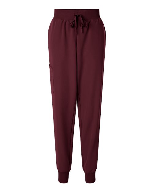 no-logo Jaanuu Ladies Silex Knit-Waist Scrub Joggers (SOLD BLANK)-Jaanuu-Burgundy-XS-Thread Logic