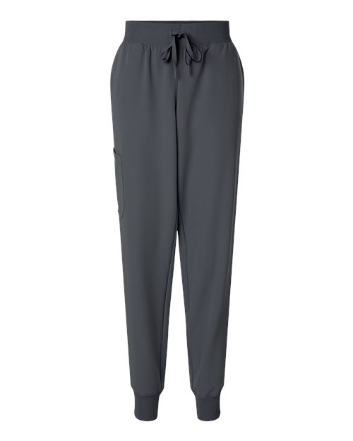 no-logo Jaanuu Ladies Silex Knit-Waist Scrub Joggers (SOLD BLANK)-Jaanuu-Carbon Grey-XS-Thread Logic