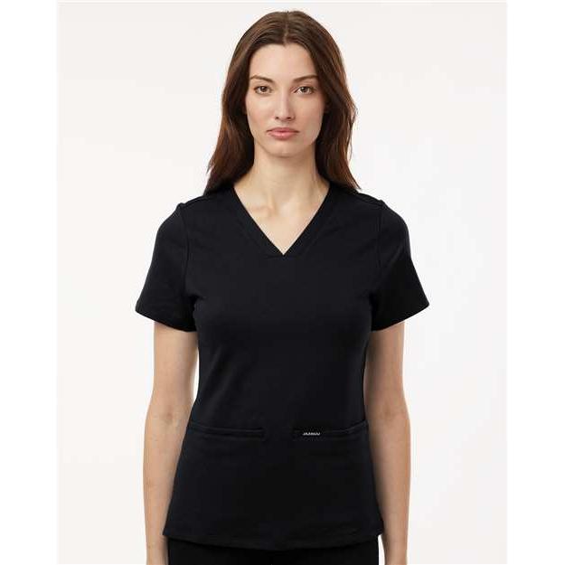 no-logo Jaanuu Ladies Cesi Ultrasoft Scrub V-Neck Top-Thread Logic-Thread Logic