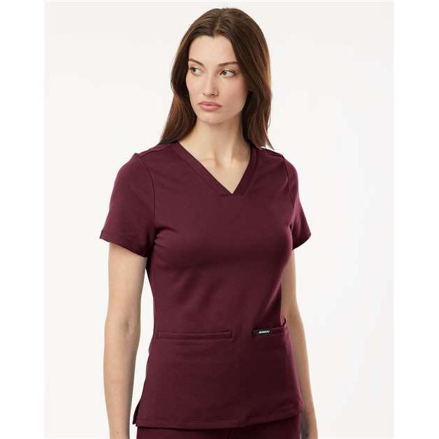 no-logo Jaanuu Ladies Cesi Ultrasoft Scrub V-Neck Top-Thread Logic-Thread Logic