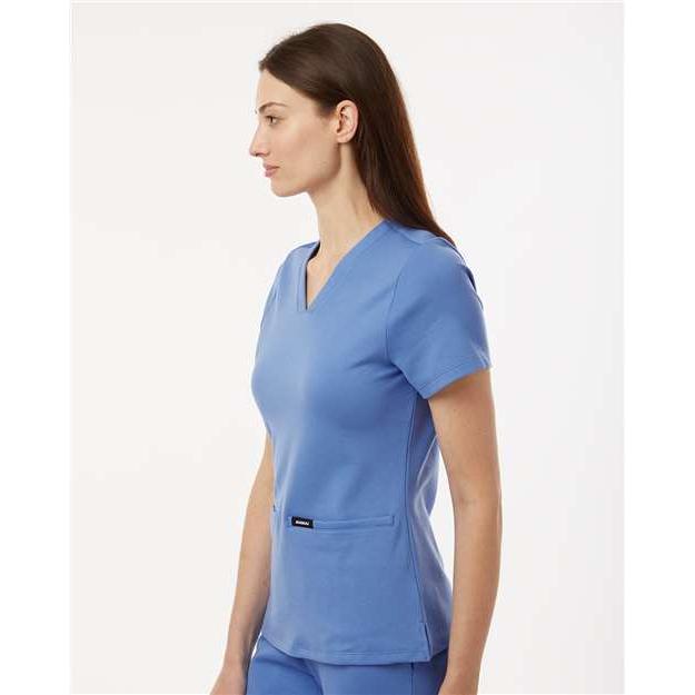 no-logo Jaanuu Ladies Cesi Ultrasoft Scrub V-Neck Top-Thread Logic-Thread Logic
