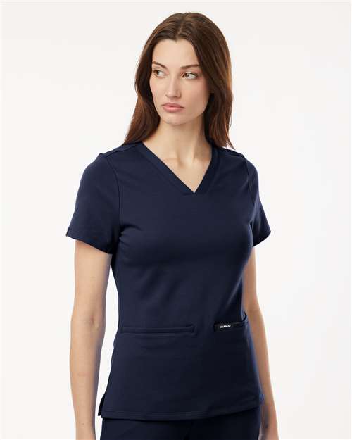 no-logo Jaanuu Ladies Cesi Ultrasoft Scrub V-Neck Top-Thread Logic-Thread Logic