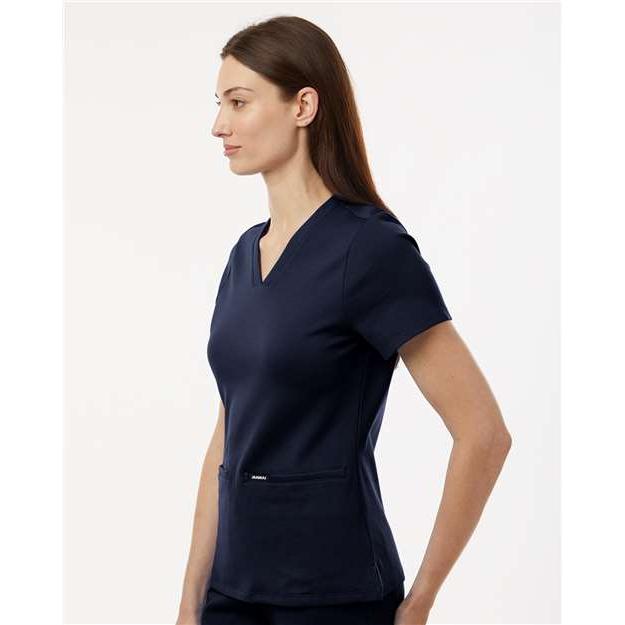 no-logo Jaanuu Ladies Cesi Ultrasoft Scrub V-Neck Top-Thread Logic-Thread Logic