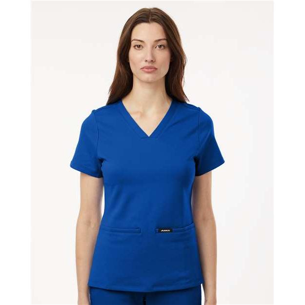 no-logo Jaanuu Ladies Cesi Ultrasoft Scrub V-Neck Top-Thread Logic-Thread Logic