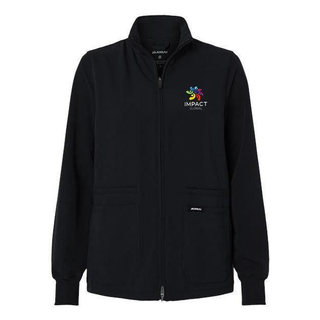 no-logo Jaanuu Ladies Ceri Essential Full-Zip 6-Pocket Scrub Jacket-Thread Logic-Thread Logic