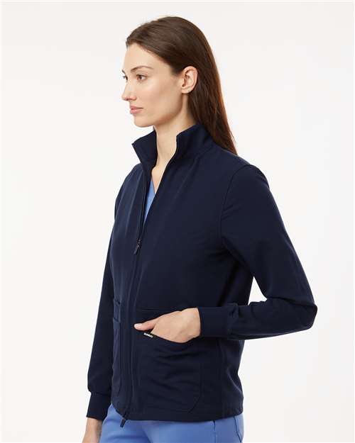 no-logo Jaanuu Ladies Ceri Essential Full-Zip 6-Pocket Scrub Jacket-Thread Logic-Thread Logic