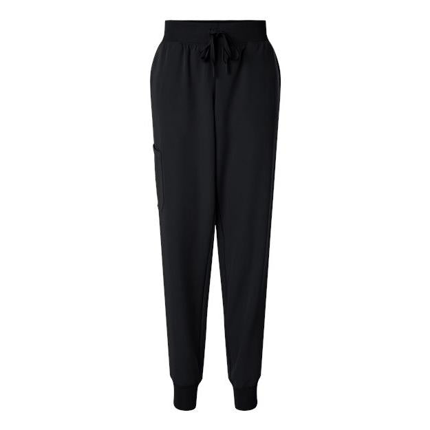 no-logo Jaanuu Ladies Silex Knit-Waist Scrub Joggers (SOLD BLANK)-Jaanuu-Black-XSP-Thread Logic