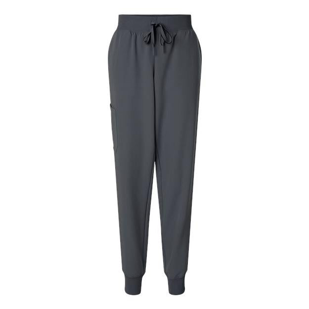 no-logo Jaanuu Ladies Silex Knit-Waist Scrub Joggers (SOLD BLANK)-Jaanuu-Carbon Grey-XSP-Thread Logic