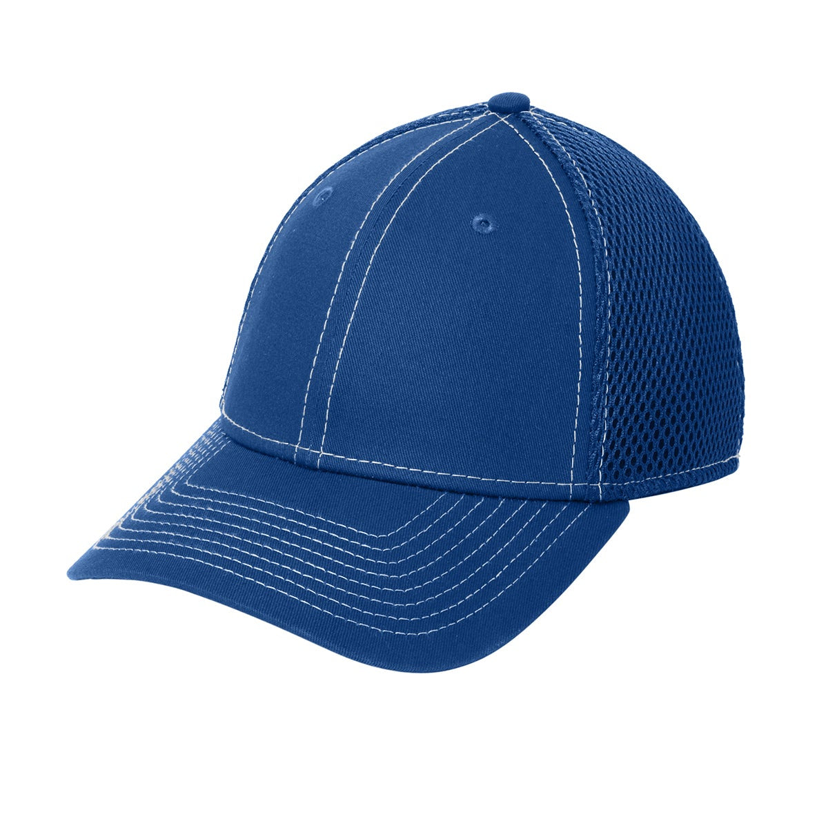 no-logo New Era Stretch Mesh Contrast Stitch Cap-Headwear-New Era-Royal/White-S/M-Thread Logic