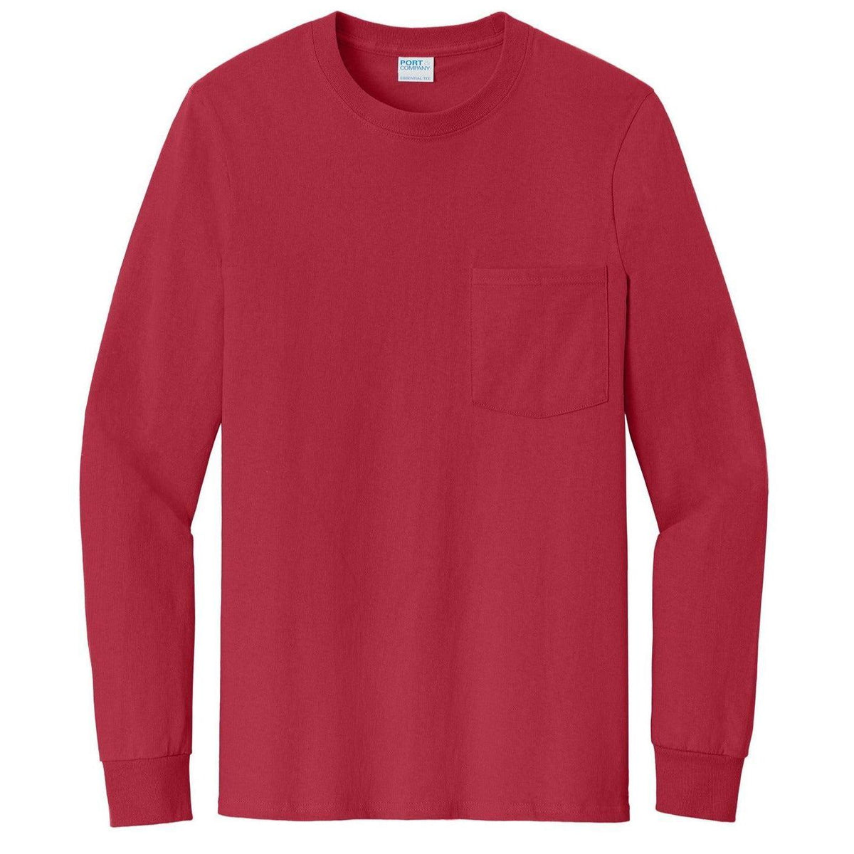 no-logo Port & Company Long Sleeve T-Shirt with Pocket-Regular-Port & Company-Thread Logic