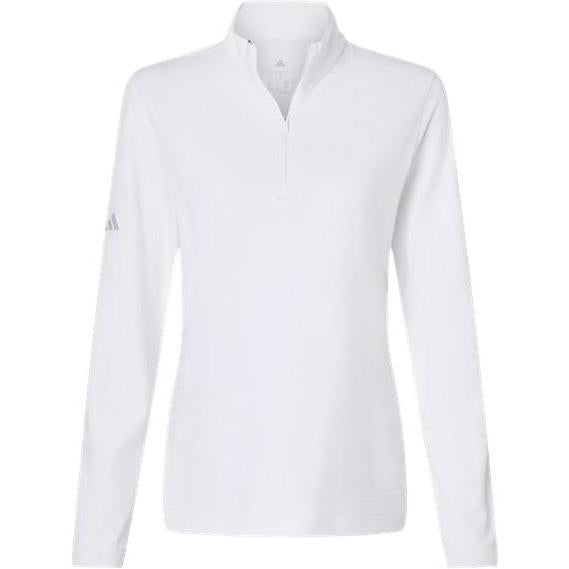Adidas Women's Textured Stripe Quarter-Zip Pullover