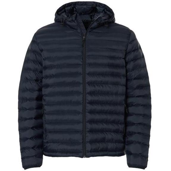 Weatherproof Lightweight Poly-filled Hooded Puffer Jacket