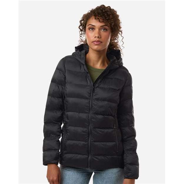 no-logo Weatherproof WoLightweight Poly-filled Hooded Puffer Jacket-Weatherproof-Thread Logic