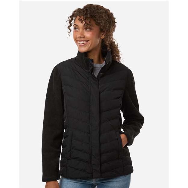 no-logo Weatherproof WoMixed Media Chevron Jacket-Weatherproof-Thread Logic