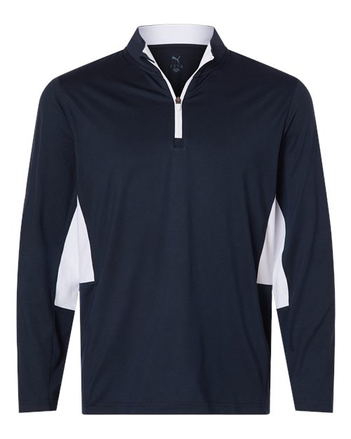 logo-left Puma Golf Pure 2.0 Quarter-Zip-Puma-Deep Navy/ White Glow-S-Thread Logic