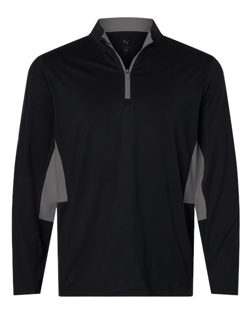 logo-left Puma Golf Pure 2.0 Quarter-Zip-Puma-Puma Black/ Slate Sky-S-Thread Logic