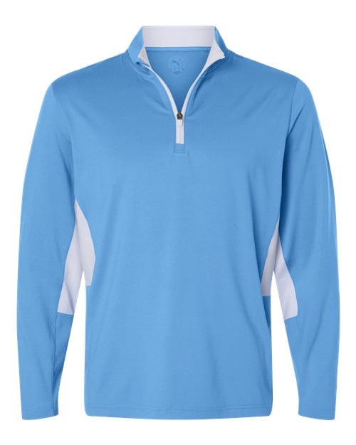 logo-left Puma Golf Pure 2.0 Quarter-Zip-Puma-Team Light Blue/ White Glow-S-Thread Logic
