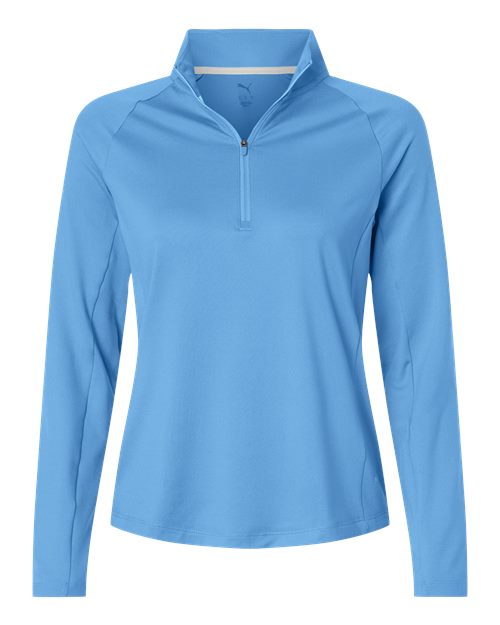 logo-left Puma Golf WoPure 2.0 Quarter-Zip Pullover-Puma-Team Light Blue-S-Thread Logic