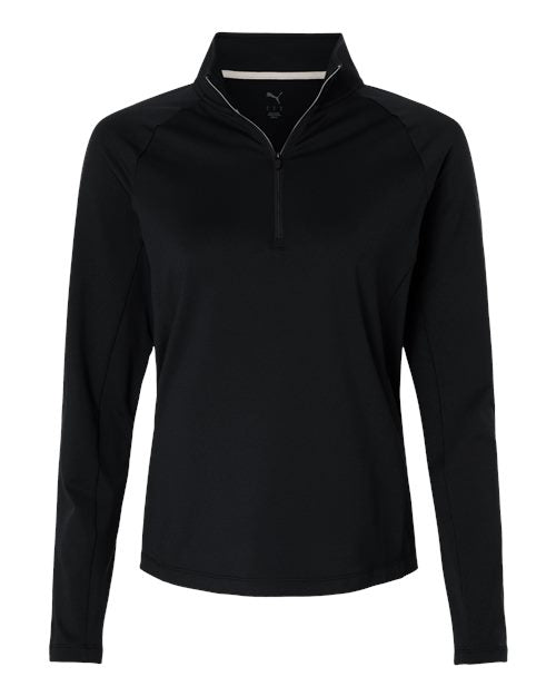logo-left Puma Golf WoPure 2.0 Quarter-Zip Pullover-Puma-Puma Black-S-Thread Logic