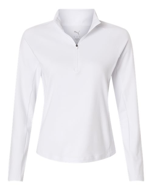 logo-left Puma Golf WoPure 2.0 Quarter-Zip Pullover-Puma-White Glow-S-Thread Logic