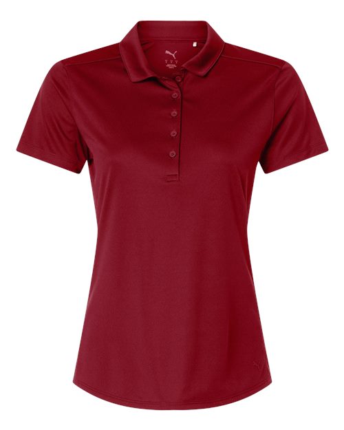 logo-left Puma Golf Womens Pure 2.0 Polo-Puma-Dark Crimson-S-Thread Logic
