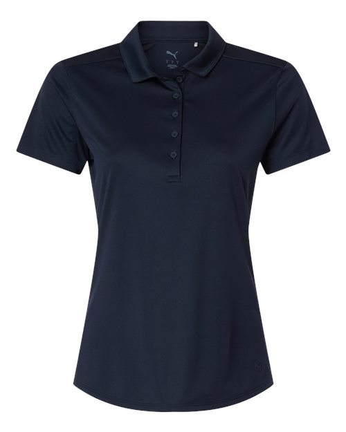 logo-left Puma Golf Womens Pure 2.0 Polo-Puma-Deep Navy-S-Thread Logic