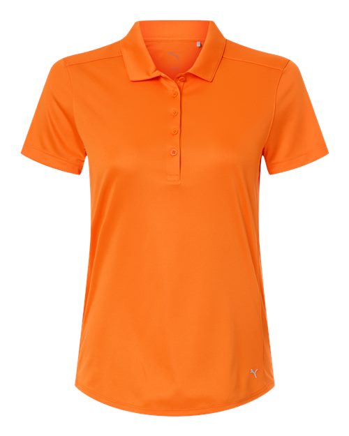logo-left Puma Golf Womens Pure 2.0 Polo-Puma-Rickie Orange-S-Thread Logic