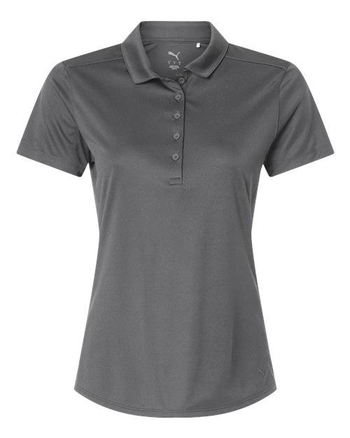 logo-left Puma Golf Womens Pure 2.0 Polo-Puma-Slate Sky-S-Thread Logic