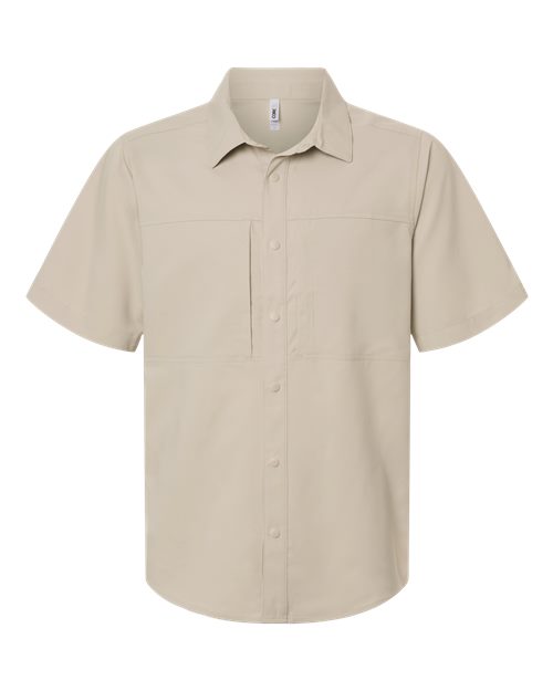 logo-left CORE365 UltraUVP Shoreline Short Sleeve Staff Shirt-CORE365-Stone-S-Thread Logic