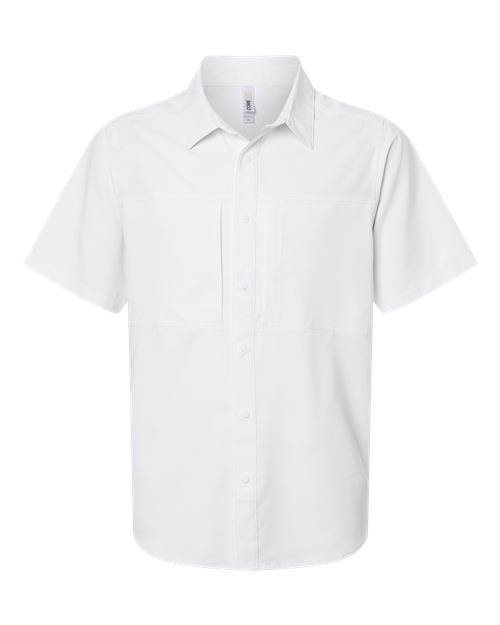 logo-left CORE365 UltraUVP Shoreline Short Sleeve Staff Shirt-CORE365-White-S-Thread Logic