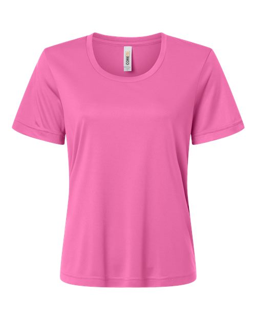 logo-left CORE365 WoCapital Performance T-Shirt-CORE365-Charity Pink-XS-Thread Logic