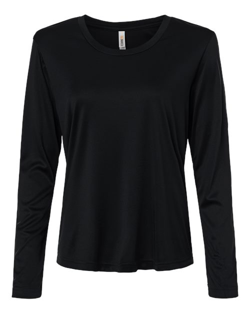 logo-left CORE365 WoCapital Performance Long Sleeve T-Shirt-CORE365-Black-XS-Thread Logic