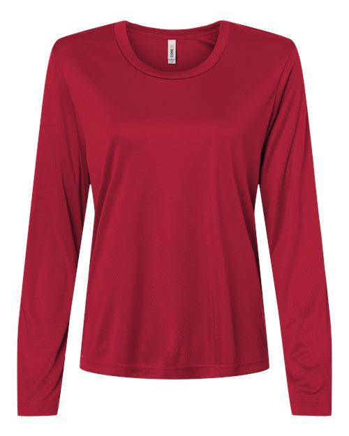 logo-left CORE365 WoCapital Performance Long Sleeve T-Shirt-CORE365-Classic Red-XS-Thread Logic