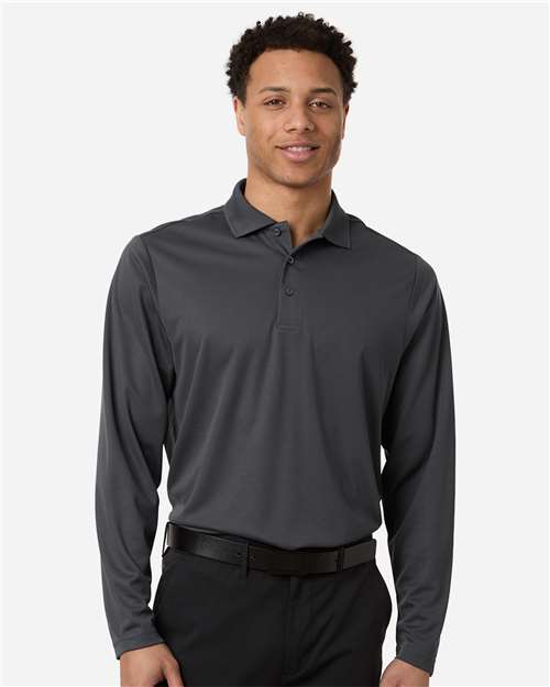 no-logo CORE365 Nova Performance Long Sleeve Pique Polo-CORE365-Thread Logic