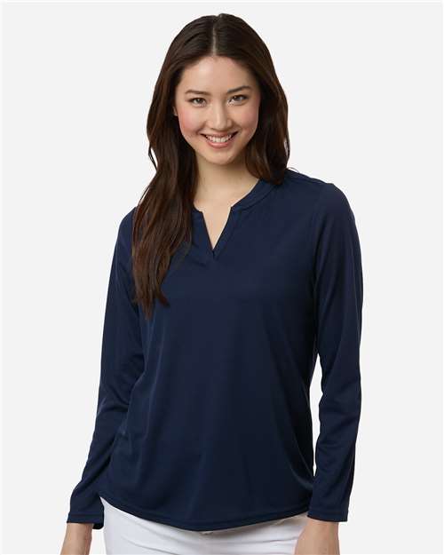 no-logo CORE365 WoNova Performance Long Sleeve Pique Polo-CORE365-Thread Logic