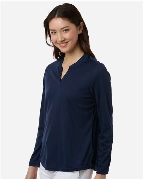 no-logo CORE365 WoNova Performance Long Sleeve Pique Polo-CORE365-Thread Logic