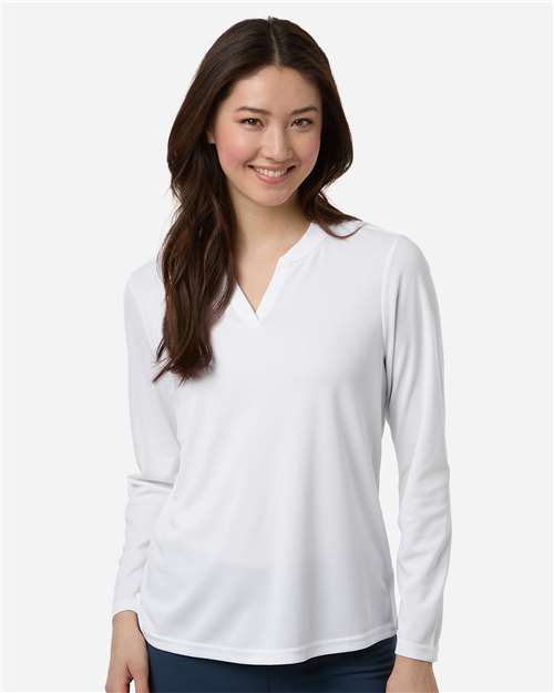 no-logo CORE365 WoNova Performance Long Sleeve Pique Polo-CORE365-Thread Logic