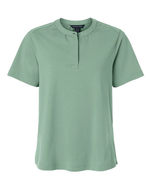 logo-left Devon & Jones WoSeaton Pebble Textured Polo-Devon&Jones-Balsam Green-XS-Thread Logic