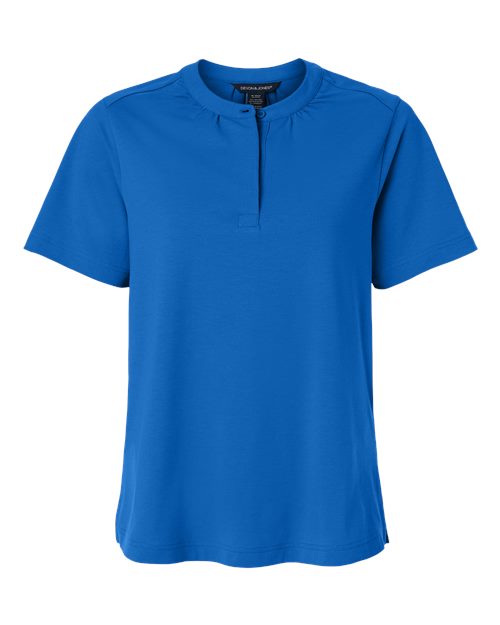 logo-left Devon & Jones WoSeaton Pebble Textured Polo-Devon&Jones-French Blue-XS-Thread Logic
