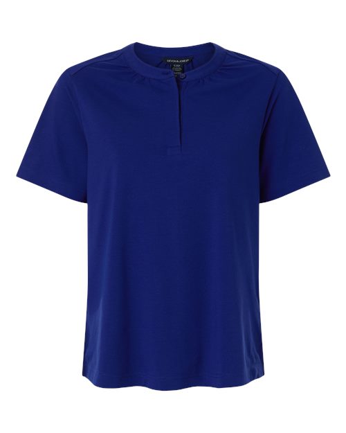 logo-left Devon & Jones WoSeaton Pebble Textured Polo-Devon&Jones-Midnight Royal-XS-Thread Logic
