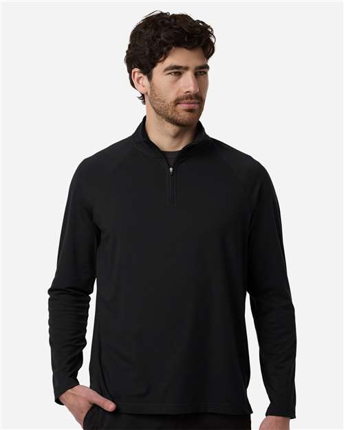 no-logo Devon & Jones Seaton Pebble Textured Quarter-Zip Pullover-Devon&Jones-Thread Logic