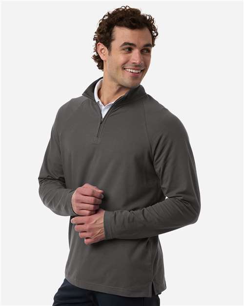 no-logo Devon & Jones Seaton Pebble Textured Quarter-Zip Pullover-Devon&Jones-Thread Logic
