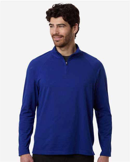 no-logo Devon & Jones Seaton Pebble Textured Quarter-Zip Pullover-Devon&Jones-Thread Logic
