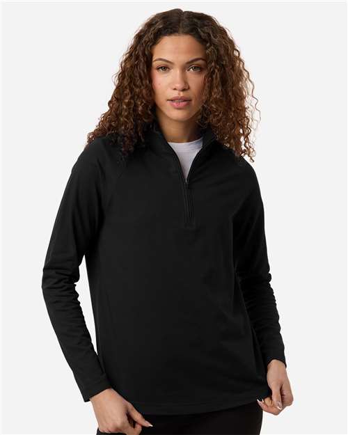 no-logo Devon & Jones WoSeaton Pebble Textured Quarter-Zip Pullover-Devon&Jones-Thread Logic