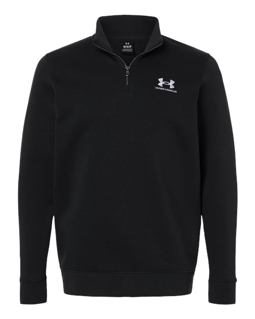 logo-left Under Armour Icon Fleece Quarter-Zip Pullover-Under Armour-Black/ White-S-Thread Logic