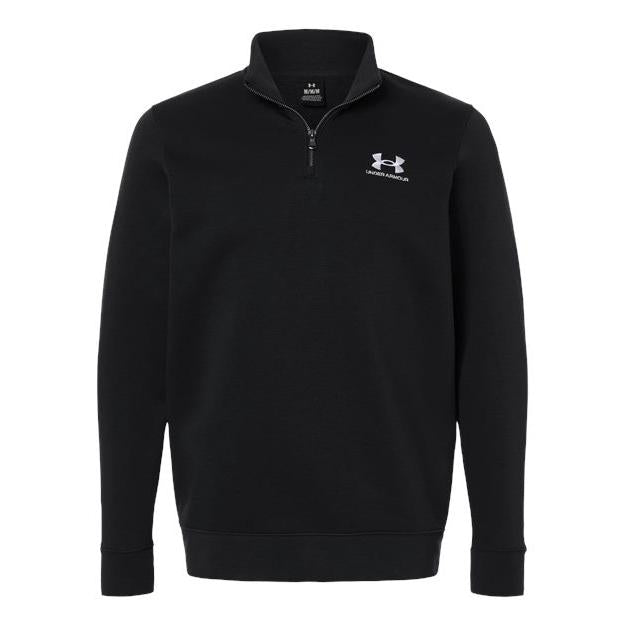 logo-left Under Armour Icon Fleece Quarter-Zip Pullover-Under Armour-Black/ White-S-Thread Logic